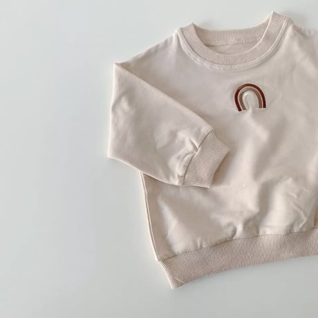 2color レインボー刺繍トレーナー(1409)