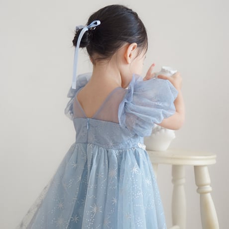 kids light blueウエストパールスノードレス(580)