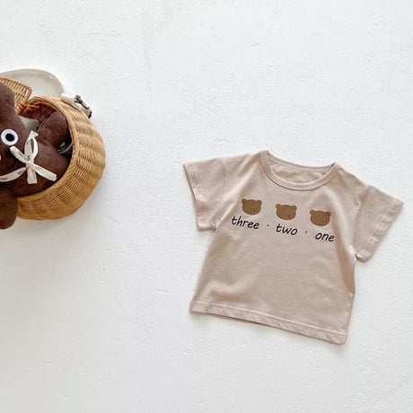 即納あり✩くま×ドットサロペットor threeくまTシャツコーデ(2078)