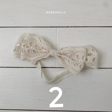 即納【BEBE HOLIC】ribbon chiffon hairband(b36)