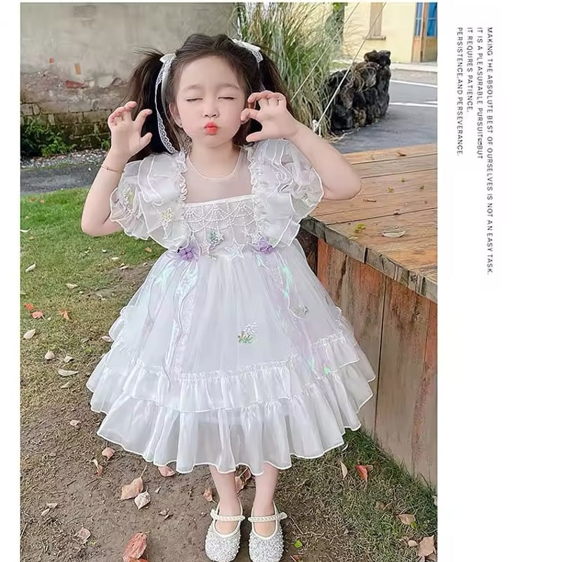 kids purple/ whiteアイドルグレープドレス(645) | こどもふく