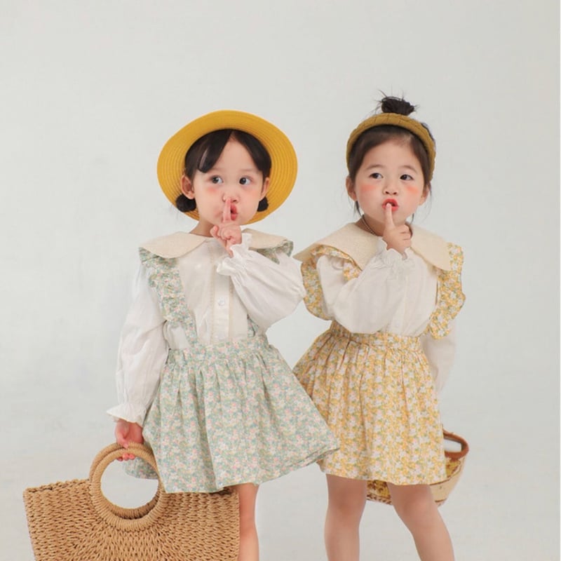 サスペンダー付きスカート キャラメルカヌレ サスペンダー付きスカート