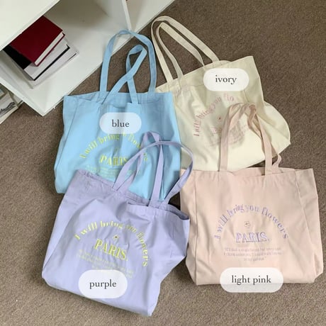 PARIS.ロゴ刺繍トートバッグ(2708)