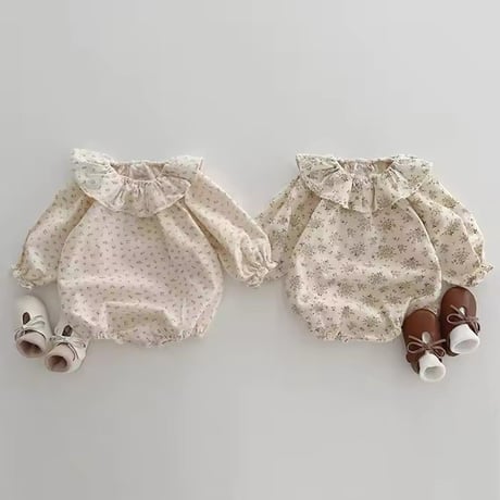 BIG or small frill collarロンパース(829)