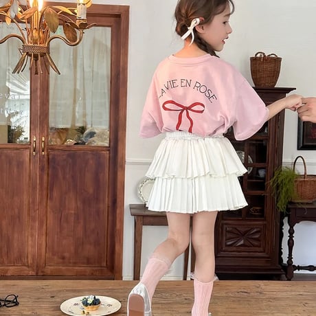 kids 4color リボンオーバーtシャツ(4132)