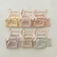 6color パステルギンガムチェックキャミセットアップ(2193)