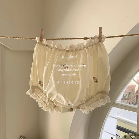 jennybebe vintage little flower刺繍ロンパースorセットアップ(4035)