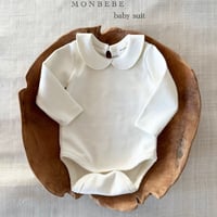 即納【monbebe】Basic  collar rompers (mo44)