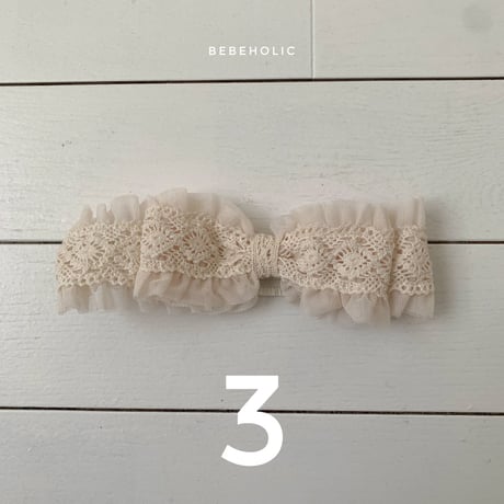 即納【BEBE HOLIC】ribbon chiffon hairband(b36)