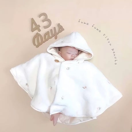 4color ふわふわ刺繍ポンチョ(1971)