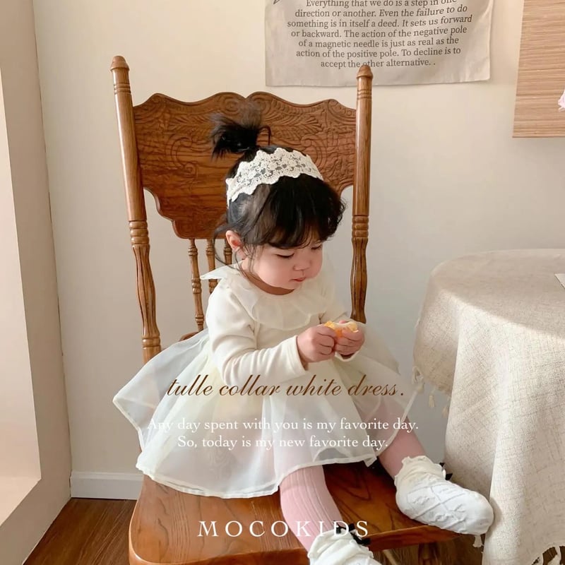 即納あり◇チュールcollarロンパースドレス(4015) | こどもふく🧸mocokids
