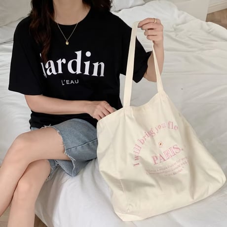 PARIS.ロゴ刺繍トートバッグ(2708)