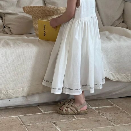hem logoコットンサマーワンピース(3110)