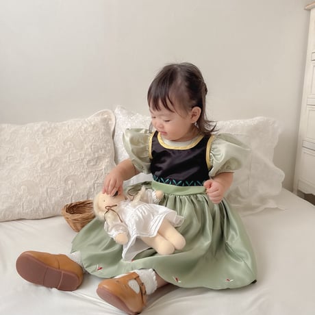 アナ風グリーンプリンセスドレス(937)