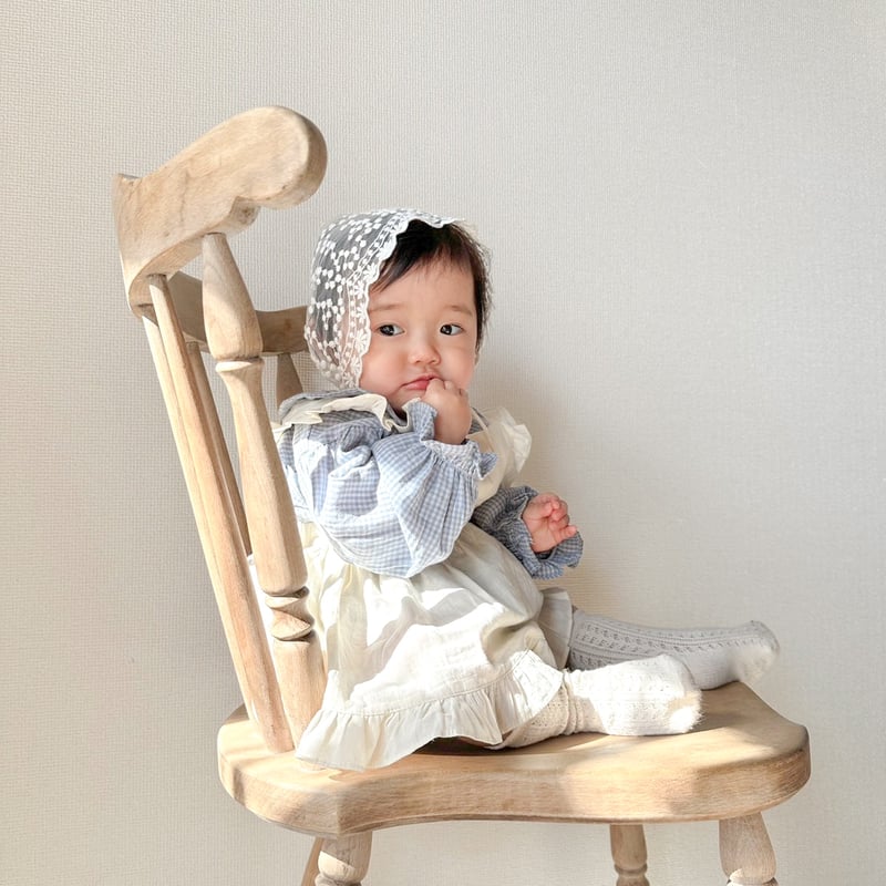 BABY Nounours エプロンワンピース ミント　グリーン ロリィタ クマ スモッキングラフワンピース＆ロンパース サイズ66〜130 カラー