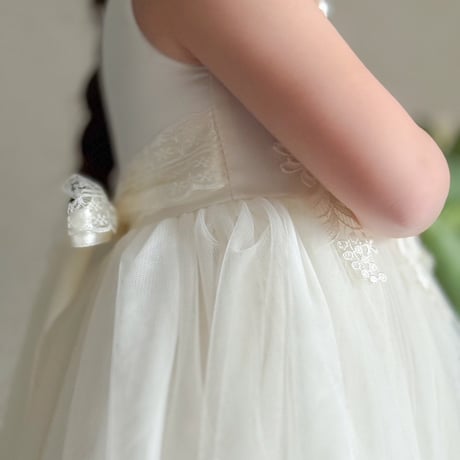 3D floral long lengthチュールドレス(3396)