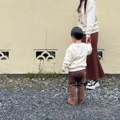 家族リンクコーデbaby &kidsくまさんニット帽トレーナー(2340)