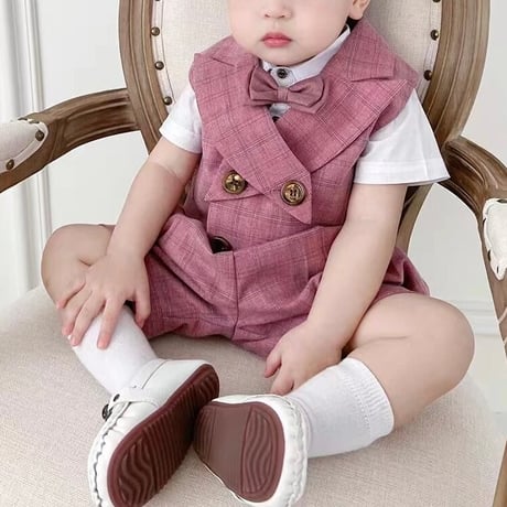 Brown / Pink purpleベストフォーマルセット(463)
