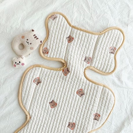 5color カラーライン刺繍ベビーカーシート(053)