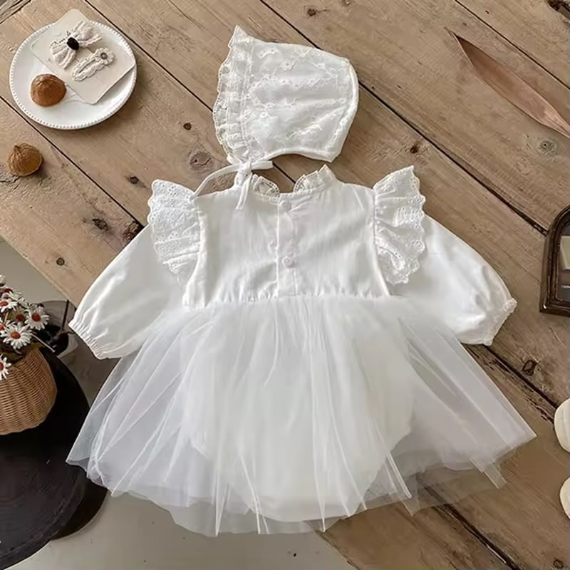 BABY『Doll Coronet Ariaワンピース+ボンネット』セット サマーピクニック 2wayボンネット | HoshibakoWorks