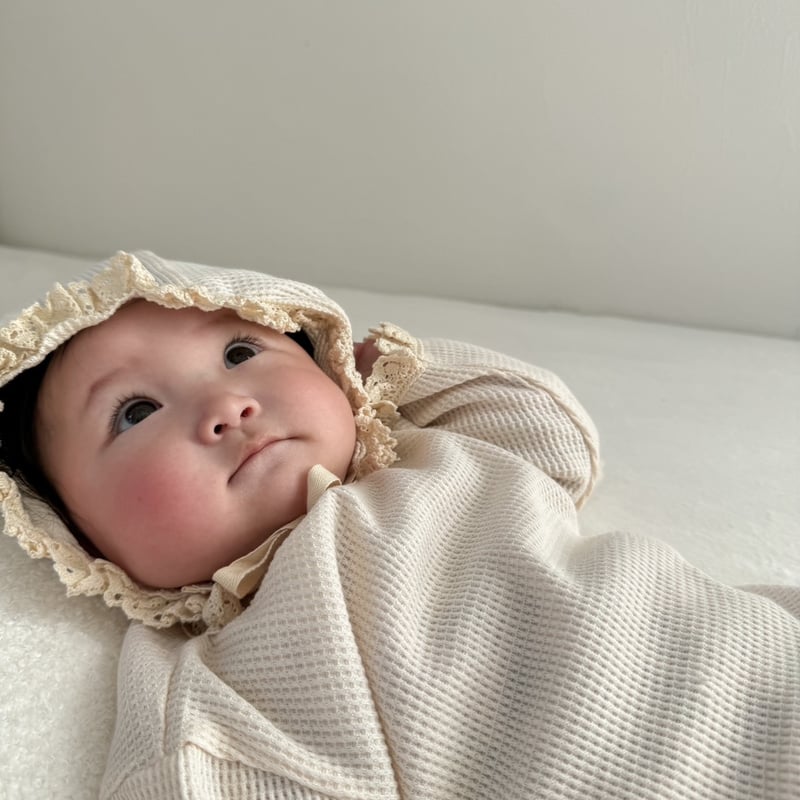 【MABLl】ロンパース&ボンネット Mabliロンパースandボンネットセット mabli ロンパース2Y