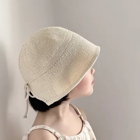 beige/brown ストローハット(1210)