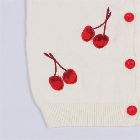 さくらんぼ刺繍カーディガン(255)