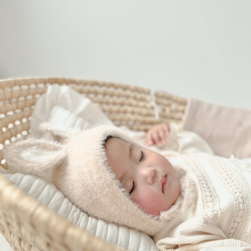 即納あり◇うさ耳ぴょんぴょんニットボンネット(502) | こどもふく