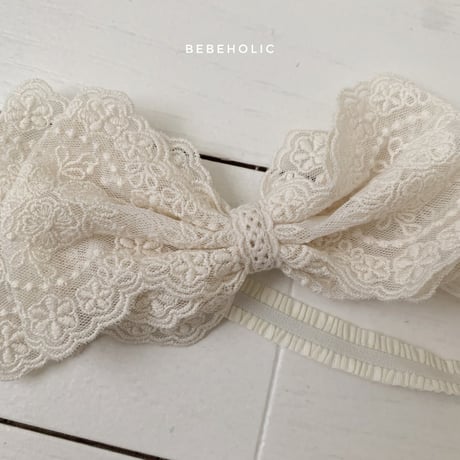 即納【BEBE HOLIC】ribbon chiffon hairband(b36)