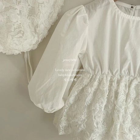 jennybebe switchingローズフラワードレスロンパース(3304)