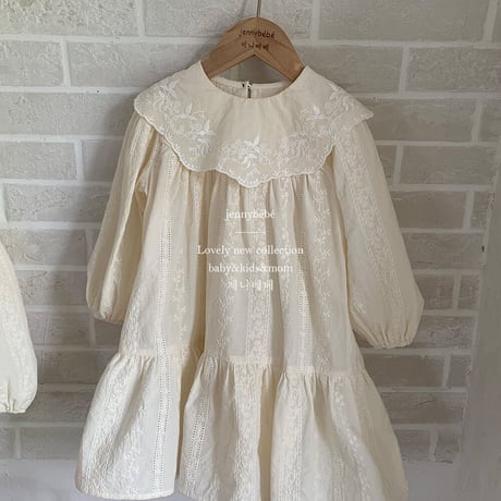jennybebe 姉妹お揃いリコットコットンレースロンパースorワンピース(3250)