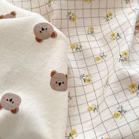 くまちゃん×イエローフラワーキャミボディオール(3136)