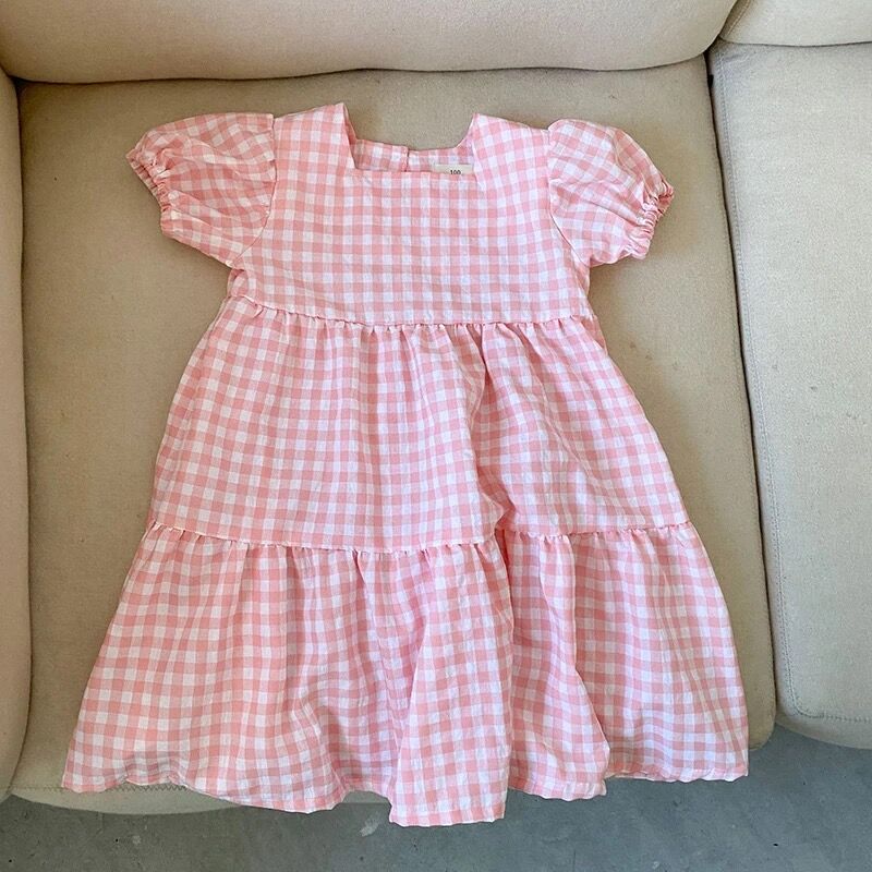 38 N°21 薄いピンク ギンガムチェック ワンピース 38 N°21 薄いピンク