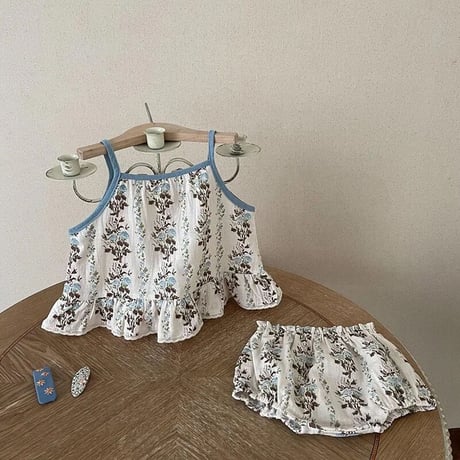 vintage flower キャミセットアップ(3164)