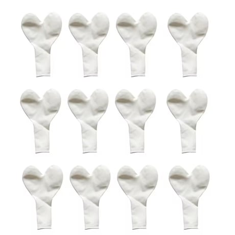whiteハート風船12コset(1417)