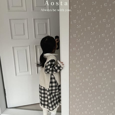 即納【Aosta】knit vest (a18）