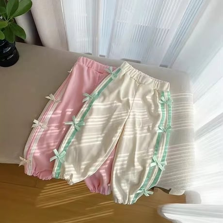 ミルキーカラーサイドラインpetitリボンカーゴパンツ(680)