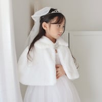 kids whiteふわふわボレロ(795)