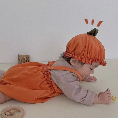 Halloweenパンプキンロンパース(3180)
