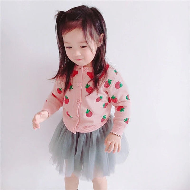希望 初期 BABY いちごつみカーディガン 希望 初期 BABY いちごつみカーディガン