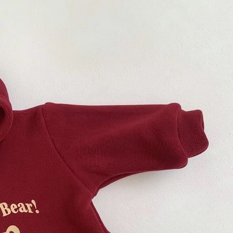 3color ポンポンフード付きぬくぬくAdorable Bearパーカー(2465)