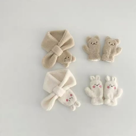 くまうさぎマフラー手袋セット(759)