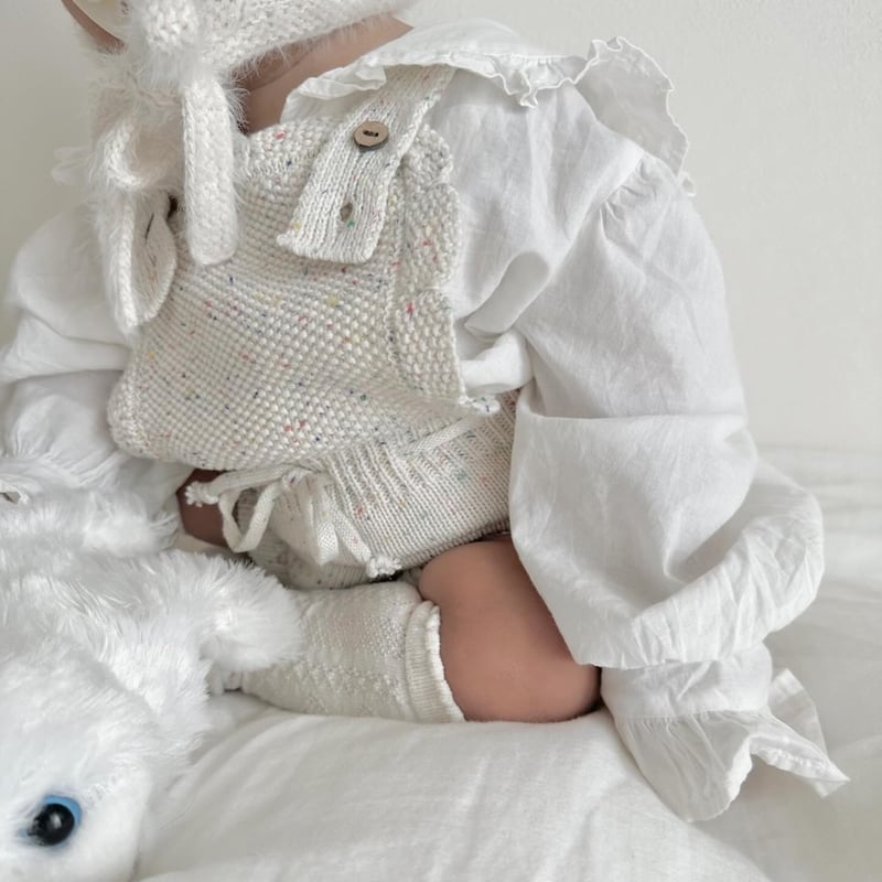 Plage - 3連休限定値下げ　Baby wool エリツキニット mushie】 ブランケット ベビー ニットブランケット おくるみ