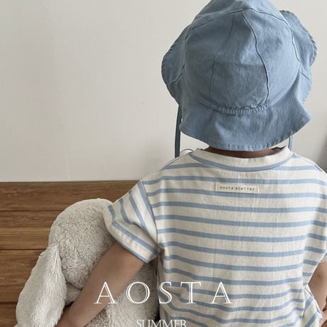 即納【Aosta】signature border T-shirt(2999)