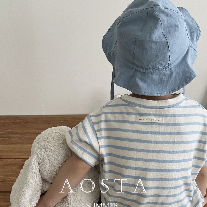即納【Aosta】signature border T-shirt(2999) | こどもふく