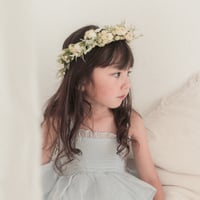 rose/whiteフラワーガーデン花冠(610)