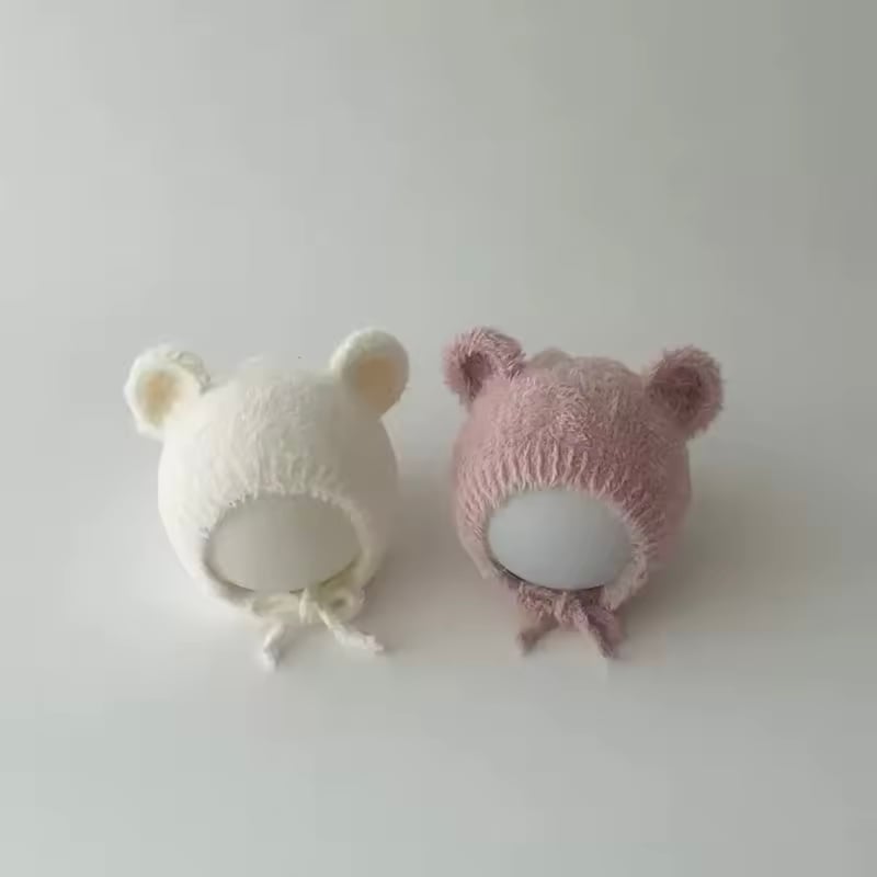 4color ふわふわくま耳ボンネット(1663) | こどもふく🧸mocokids