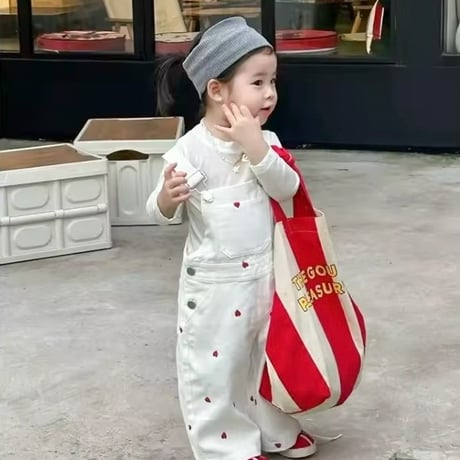 mini redハートオーバーオール(963)