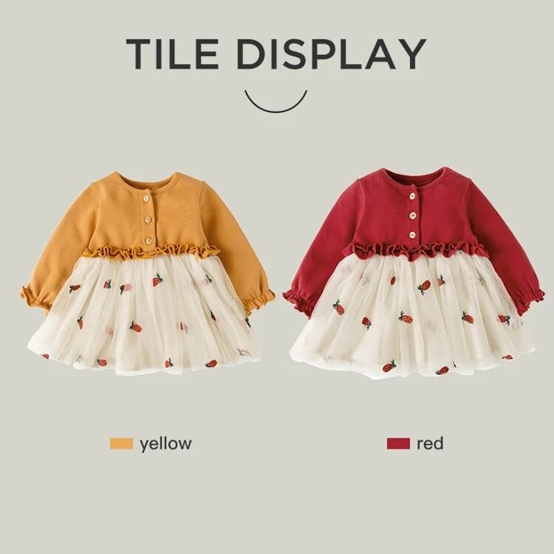 お洋服のみ】初期ピカチュウ用 うさ耳帽子 いちごのワンピース お洋服