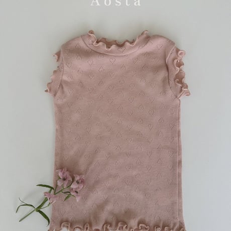 即納【Aosta】camellia T-shirt(2982)